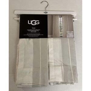 UGG Tarea Set 2 Light Filter Window Panels/Curtains Rod Back Tab Gray Violet 84"